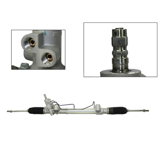 Cremallera/Caja de Dirección Hidráulica Nueva compatible con Toyota Hilux 2WD/4WD 2.7L 2006 al 2015 (Buje orificio ancho, toma o/bajo profundo)